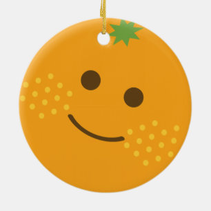 Cute Orange Ceramic Tree Decoration