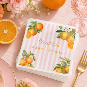 Cute Orange Citrus Baby shower Napkin