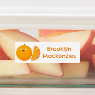 Cute orange citrus fruit cartoon personalised