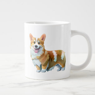 Cute Orange corgi for a positive mood    Large Coffee Mug