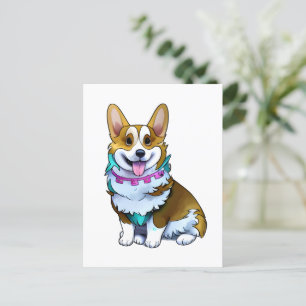 Cute Orange corgi for a positive mood Postcard