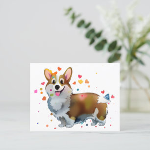 Cute Orange corgi for a positive mood Postcard