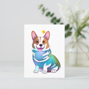 Cute Orange corgi for  a positive mood    Postcard