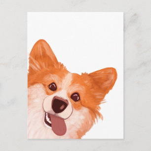 Cute Orange Corgi  Postcard