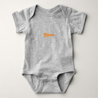 Cute orange custom name text monogram modern