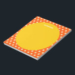Cute Orange Daisy Bridal Shower Personalised Name  Notepad<br><div class="desc">Cute Vintage Orange Daisies Bridal Shower Personalised Name Notepad</div>