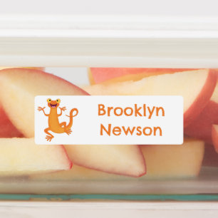 Cute orange dancing newt personalised