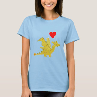 Cute Orange Dragon Hearts T-Shirt