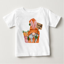 CUTE ORANGE EASTER GNOME WITH CARROTS