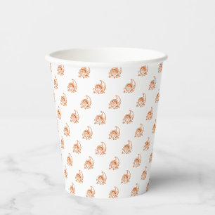 Cute orange fall harvest pattern Thanksgiving  Paper Cups