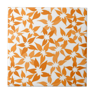 Cute Orange floral Tile