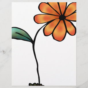 Cute Orange Flower Flyer