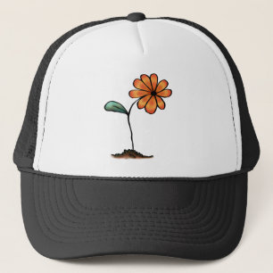 Cute Orange Flower Trucker Hat