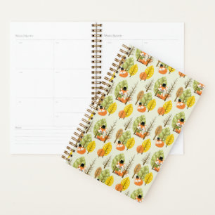 Cute Orange Fox Autumn Trees Forest Hipster Planner