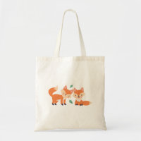 Cute Orange Foxes Graphic Illustration
