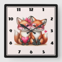 Cute Orange Foxes in Love
