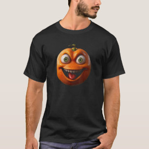 Cute Orange Fruit Silly Face For Men Women T-Shirt