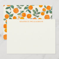 Cute Orange Fruit Watercolor Pattern Personalised