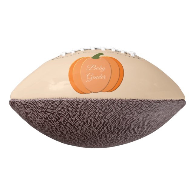Cute Orange Gender Neutral Pumpkin Custom American Football (Rotated 270)