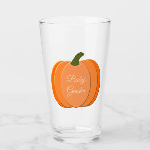 Cute Orange Gender Neutral Pumpkin Custom Glass