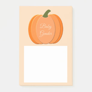 Cute Orange Gender Neutral Pumpkin Custom Post-it Notes