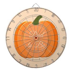 Cute Orange Gender Neutral Pumpkin Dad to Be Dartboard