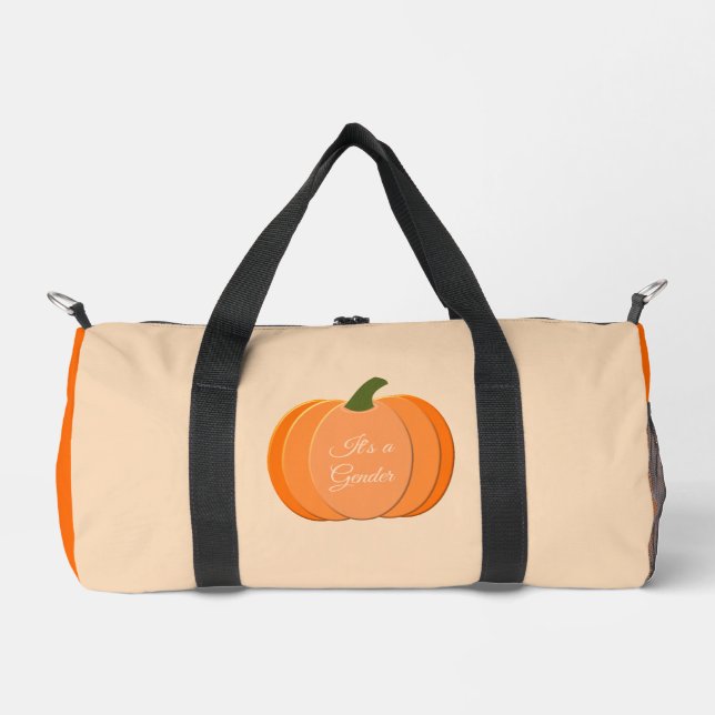 Cute Orange Gender Neutral Pumpkin Diaper Bag (Front)