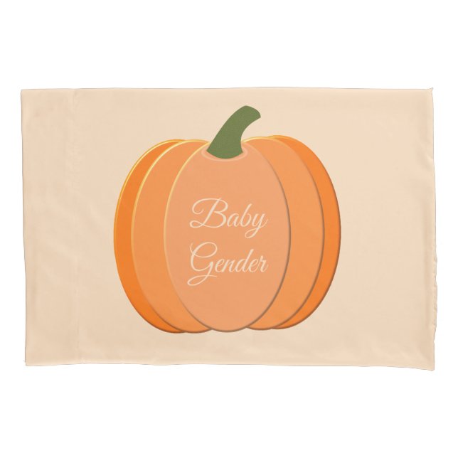 Cute Orange Gender Neutral Pumpkin Double Sided Pillowcase (Front)