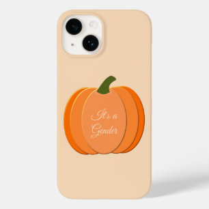 Cute Orange Gender Neutral Pumpkin Gender Reveal Case-Mate iPhone 14 Case