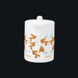 Cute orange goldfish cartoon illustration<br><div class="desc">This fun design features of bright orange goldfish. All done in happy cartoon style!</div>