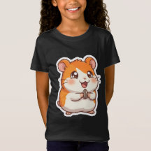 Cute Orange Hamster Holding Sunflower Seed Funny K