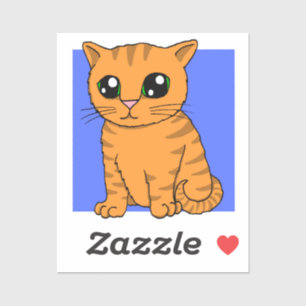 Cute Orange Kitten Sticker