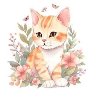 Cute Orange Kitten World's Best Cat Mum Mug
