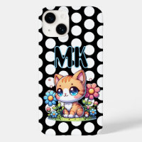 Cute  Orange Kitty Cat in Flowers Personalised