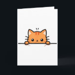 Cute Orange Kitty Cat Peeking Over At You Ginger C Card<br><div class="desc">Cute Orange Kitty Cat Peeking Over At You Ginger Cat Lover _1</div>