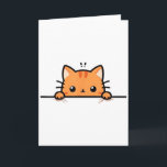 Cute Orange Kitty Cat Peeking Over At You Ginger C Card<br><div class="desc">Cute Orange Kitty Cat Peeking Over At You Ginger Cat Lover _1</div>