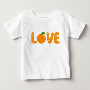 Cute Orange LOVE Kids T-Shirt