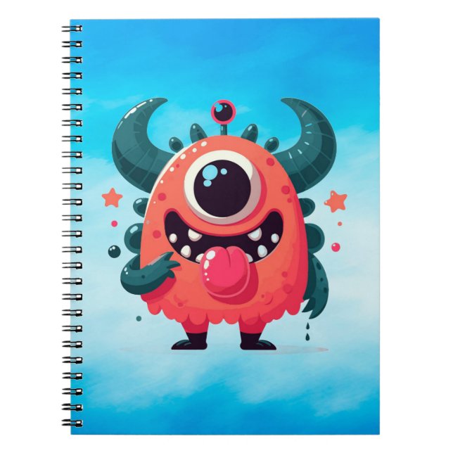 Cute Orange Monster Cartoon-67423 Notebook (Front)