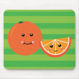 Cute Orange Mouse Mat