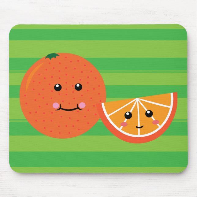 Cute Orange Mouse Mat (Front)
