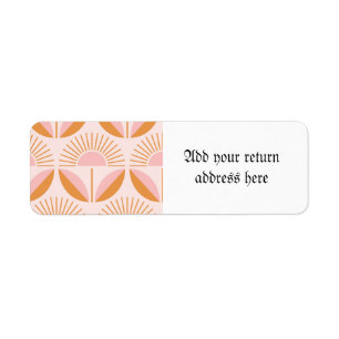 Cute,orange,peach,retro,floral pattern,vintage,chi