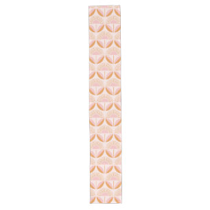 Cute,orange,peach,retro,floral pattern,vintage,chi long table runner