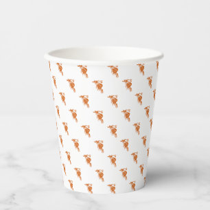 Cute orange pine cones pattern Thanksgiving Paper Cups