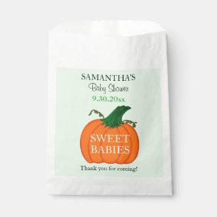 Cute Orange Pumpkin Baby Shower Favours Favour Bags