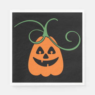 Cute Orange Pumpkin, Halloween Napkin