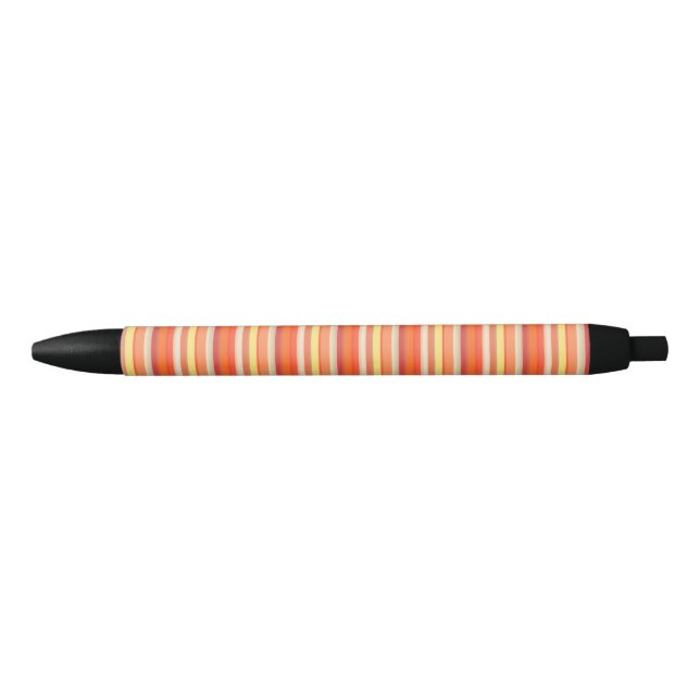 Cute orange red stripes  black ink pen (Front)