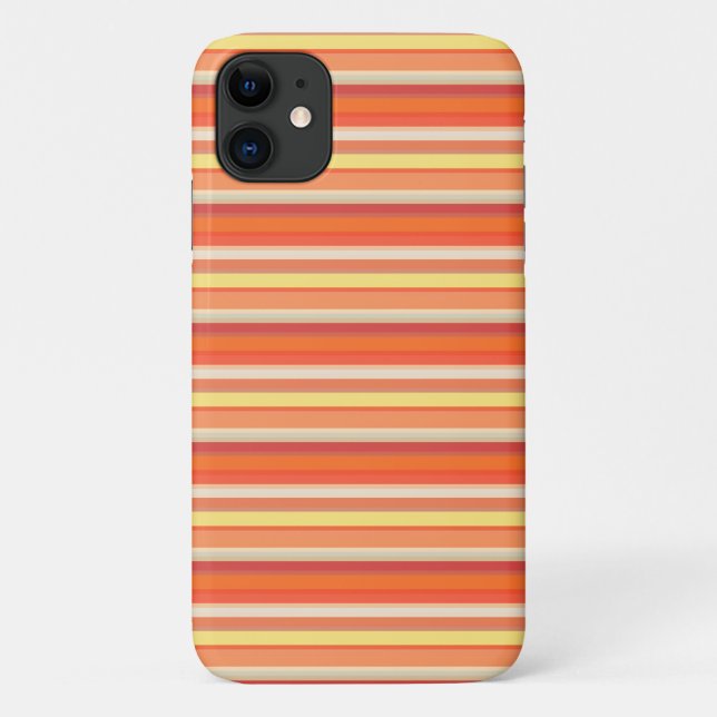 Cute orange red stripes Case-Mate iPhone case (Back)