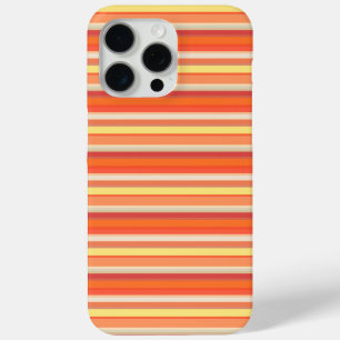 Cute orange red stripes iPhone 15 pro max case