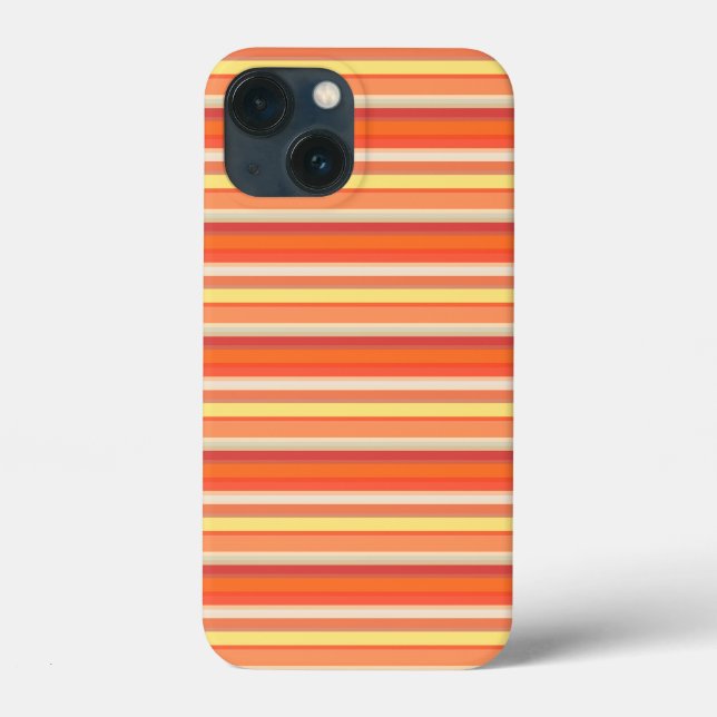 Cute orange red stripes Case-Mate iPhone case (Back)