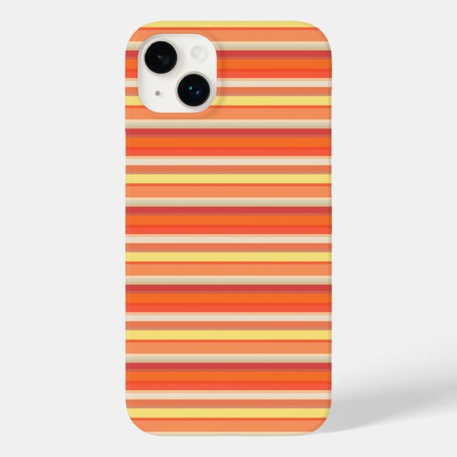 Cute orange red stripes Case-Mate iPhone case (Back)